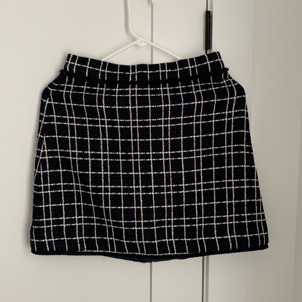 Size 6 Marella Navy Tweed Mini Skirt